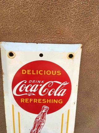 Vintage Drink Coca - Cola Delicious Refreshing Bakelite Handled Store Door Pull 3