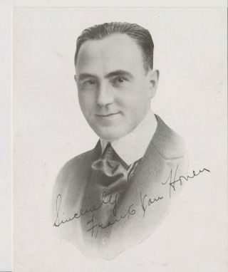 Rare Early American Magician Frank Van Hoven (1886 - 1929 Signed Pic