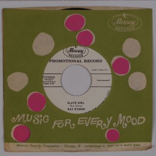 Ray Ethier: Slave Girl Us Mercury Rare Rockabilly Promo 45 Nm -