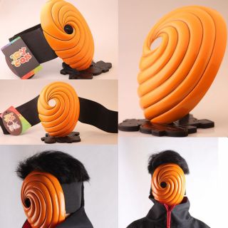 Fiberglass Naruto Akatsuki Ninja Tobi Obito Madara Uchiha Cosplay Helmet /mask