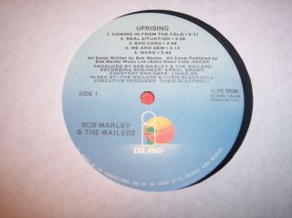 Bob Marley & The Wailers Uprising 1980 Island ILPS 9596 Heavy Pressing VG,  NM 3