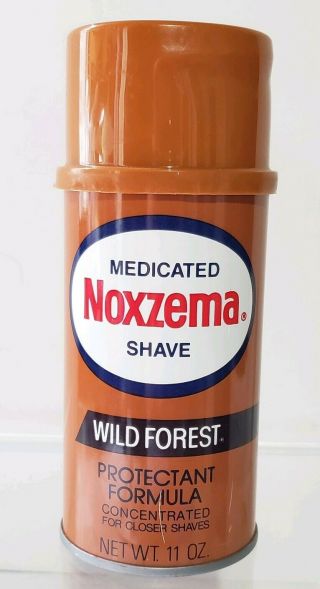 Vtg Noxzema Medicated Shave Cream Wild Forest Full Size Nos 11oz Scratch/dent