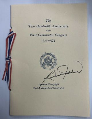 Barbara Jordan Signed Autograph 200th Anniversary Continental Congress S&h