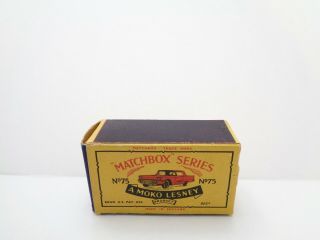 orig.  box - 1960 MOKO Lesney Matchbox No.  75 ' FORD THUNDERBIRD ' - - - see photos & more 2