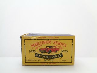 orig.  box - 1960 MOKO Lesney Matchbox No.  75 ' FORD THUNDERBIRD ' - - - see photos & more 3
