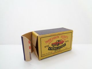orig.  box - 1960 MOKO Lesney Matchbox No.  75 ' FORD THUNDERBIRD ' - - - see photos & more 5