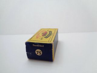 orig.  box - 1960 MOKO Lesney Matchbox No.  75 ' FORD THUNDERBIRD ' - - - see photos & more 6