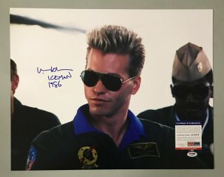 Val Kilmer " Iceman 1986 " Signed 16x20 Top Gun Photo Autographed Psa/dna