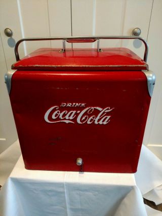 Vintage 1950s Coca - Cola Cooler Progressive Refrigerator Company Louisville.