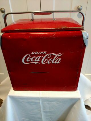 Vintage 1950s Coca - Cola Cooler Progressive Refrigerator Company Louisville. 3