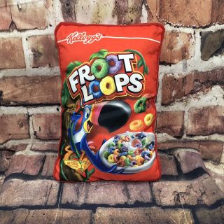 General Mills Froot Loops Cereal Throw Pillow 17 "