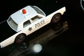 Hot Wheels - 1960 ' s - Vintage Redline POLICE CRUISER black/white US WITH button 2