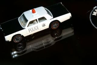 Hot Wheels - 1960 ' s - Vintage Redline POLICE CRUISER black/white US WITH button 4
