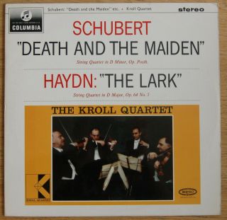 Columbia B/s - Sax 2519 - Kroll Quartet - Schubert&haydn - Death And The Maiden