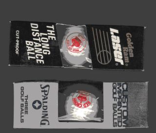 Standard Oil (indiana) Red Crown Six Golf Balls W/amoco Cap