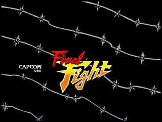 Capcom Final Fight Arcade Game Control Panel Overlay