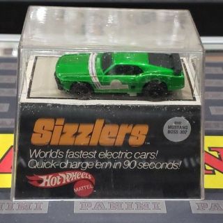 Vintage 1969 Hot Wheels Sizzlers Green Mustang Boss 302 6502 W/ Box
