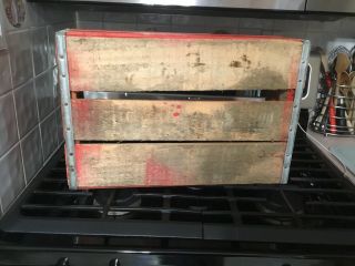 Vintage Old Antique Coca Cola Wooden Crate Red 12” X 18” 6