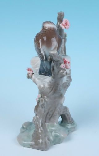 Rare Lladro 1299 Bird ' s Nest Mother w/ Eggs Porcelain Sparrow Figurine 6
