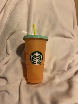 Starbucks Color Changing Cup Apricot/orange Single Cup