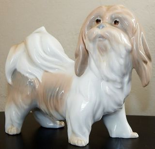 Shih Tzu Dog Figure Porcelain Vintage Zaphir Spain