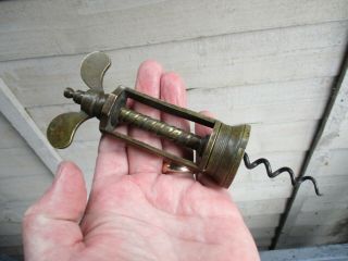An Early 19th Century Bronze/brass Wingnut Design Corkscrew C1820/30