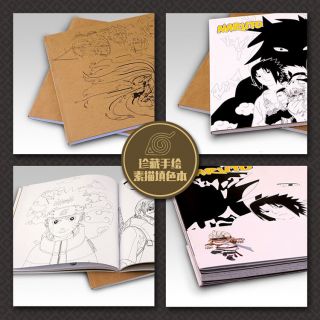 Japanese Anime Naruto Paint Book Manga Coloring Book Gifts