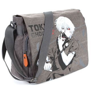 Tokyo Ghoul Kaneki Ken Canvas Shoulder Messenger Bag Flap School Laptop Backpack