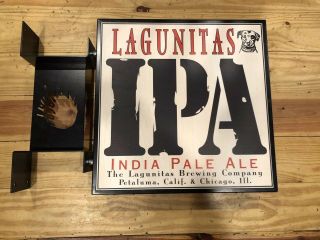 Lagunitas Brewing Ipa Double Sided Pub Beer Sign 26x18” - Without Box Rare