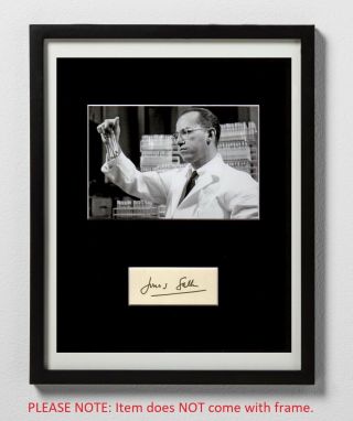 Jonas Salk Matted Autograph And Photo Polio Vaccine Discovery Science Icon
