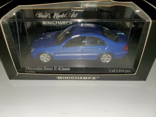 Minichamps 1:43 Mercedes - Benz E Class 2002 Blue 400031501 1 Of 2016 Rare