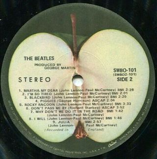 THE BEATLES White Album 2LPs 1968 First Press VG,  /NM - 10