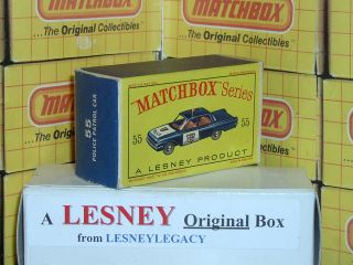 Matchbox Lesney 55b Ford Fairlane Police Patrol Car Type D Empty Box