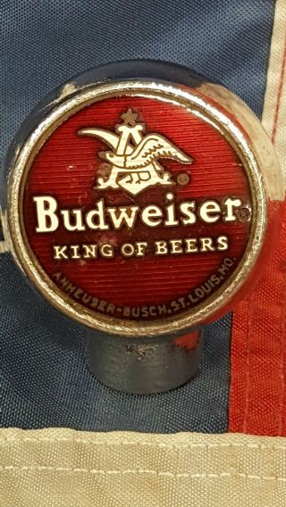 1940s Budwieser Beer Tap Handle Robbins Ball Attleboro,  Massachusetts Usa