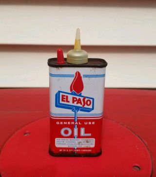 Vintage El Paso General Oil Handy Oiler Oil Can Household Oil - Nos