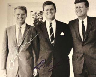 Ted Kennedy Robert Kennedy Jr Authentic Hand Signed 8x10 Jfk John F Kennedy