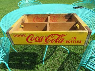 Vintage Coca Cola Yellow Wood Crate Case Bottle,  Chattanooga 1969