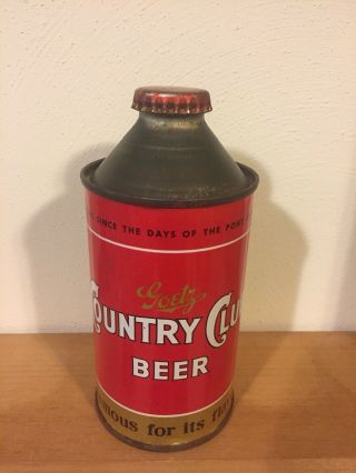 Goetz Country Club Beer Can,  Cone Top,  Goetz Brewing Co.  St.  Joseph,  Mo