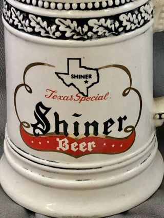 Vintage Shiner Beer Lidded Stein Texas Special 2