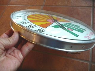 Vintage C.  1970 7UP Peter Max Soda Pop 12  Glass Metal Thermometer Sign 5