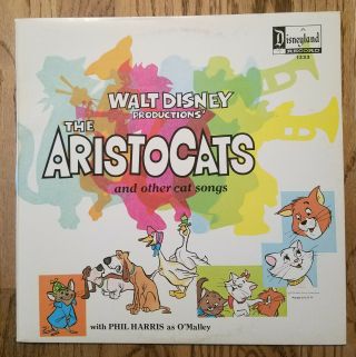 Lp Vtg Disney Kids Record The Aristocats & Other Cat Songs Disneyland 1333 Vg Ex