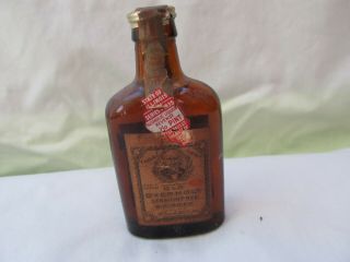 1935 Empty Old Overholt Straight Rye Whiskey Miniature Bottle / Whisky