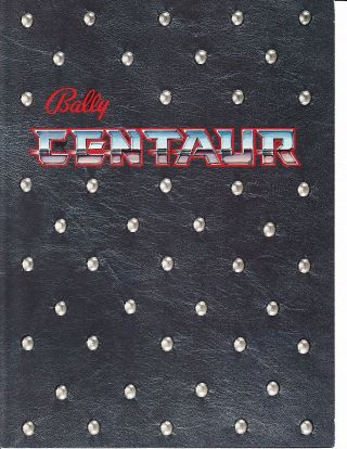 Centaur Bally Pinball Flyer / Brochure / Ad