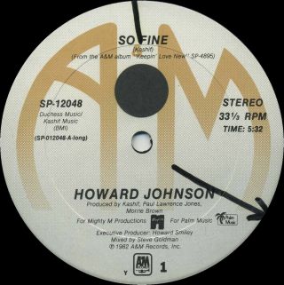 Howard Johnson So Fine B/w This Is Heaven (1982 U.  S.  2 Track 12inch)