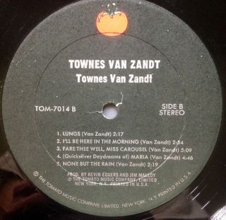 TOWNES VAN ZANDT S/T TOM - 7014 1978 