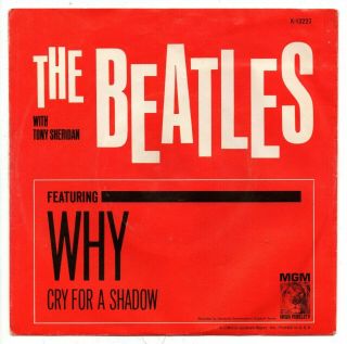 The Beatles Why/ Cry For A Shadow Authentic Mgm K - 13227 7 45 W/ps Picture Sleeve