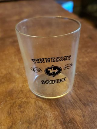 1960s? Vintage Tennessee Squire Thin Walled Shot Glass Black Print