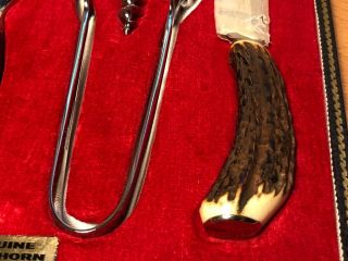 Vintage Boxed BUTLER OF SHEFFIELD STAG HORN 5 Piece Luxury Bar Set - 4