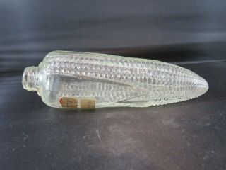 Rare Antique Figural Corn On The Cobb Bottle.  Pressed Glass