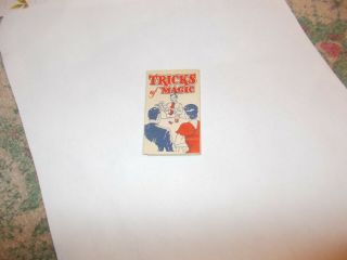 Vintage - Cracker Jack 1931 Tricks Of Magic Prize Booklet Rare